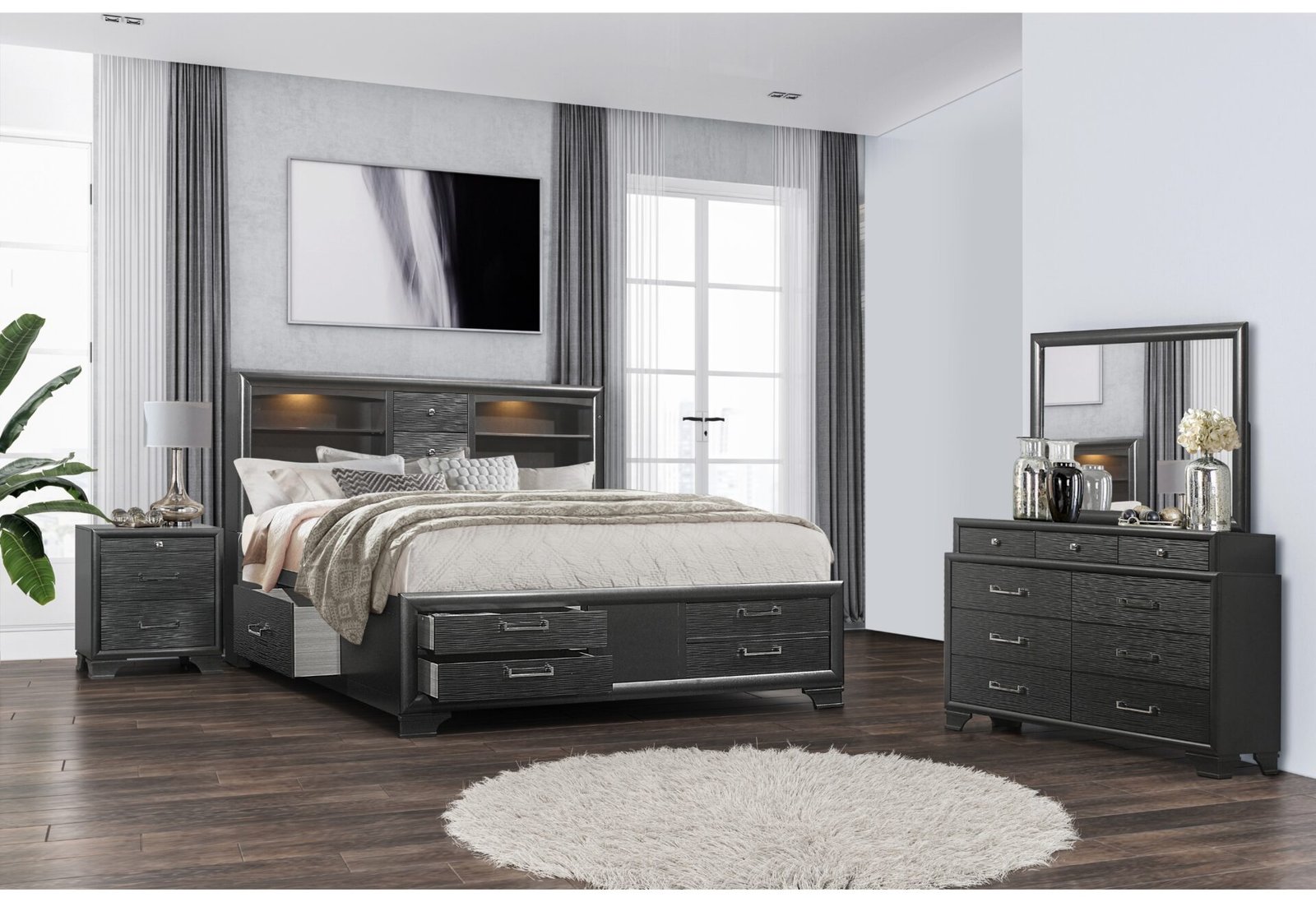 JORDYN GREY KING BED