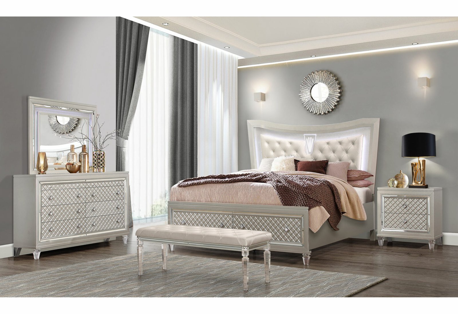 PARIS CHAMPAGNE BEDROOM ACCESSORY