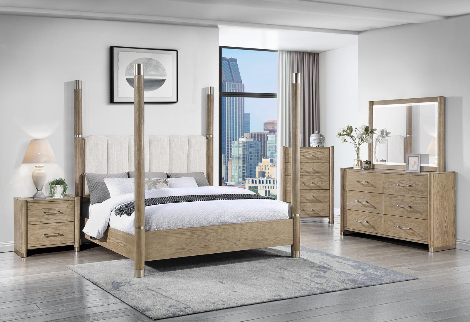 SANTO BROWN KING BED GROUP