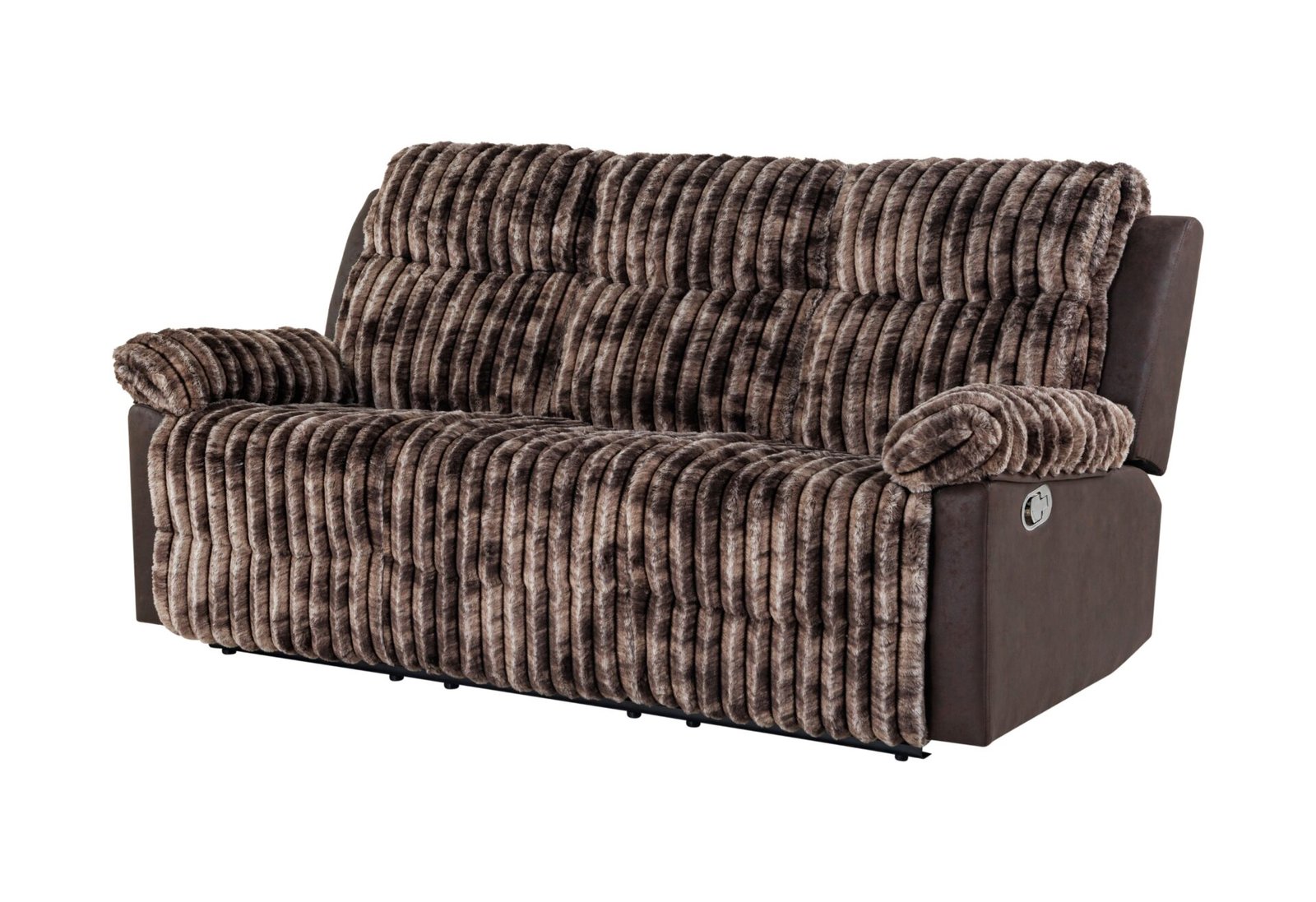 U6028 BROWN RECLINING SOFA