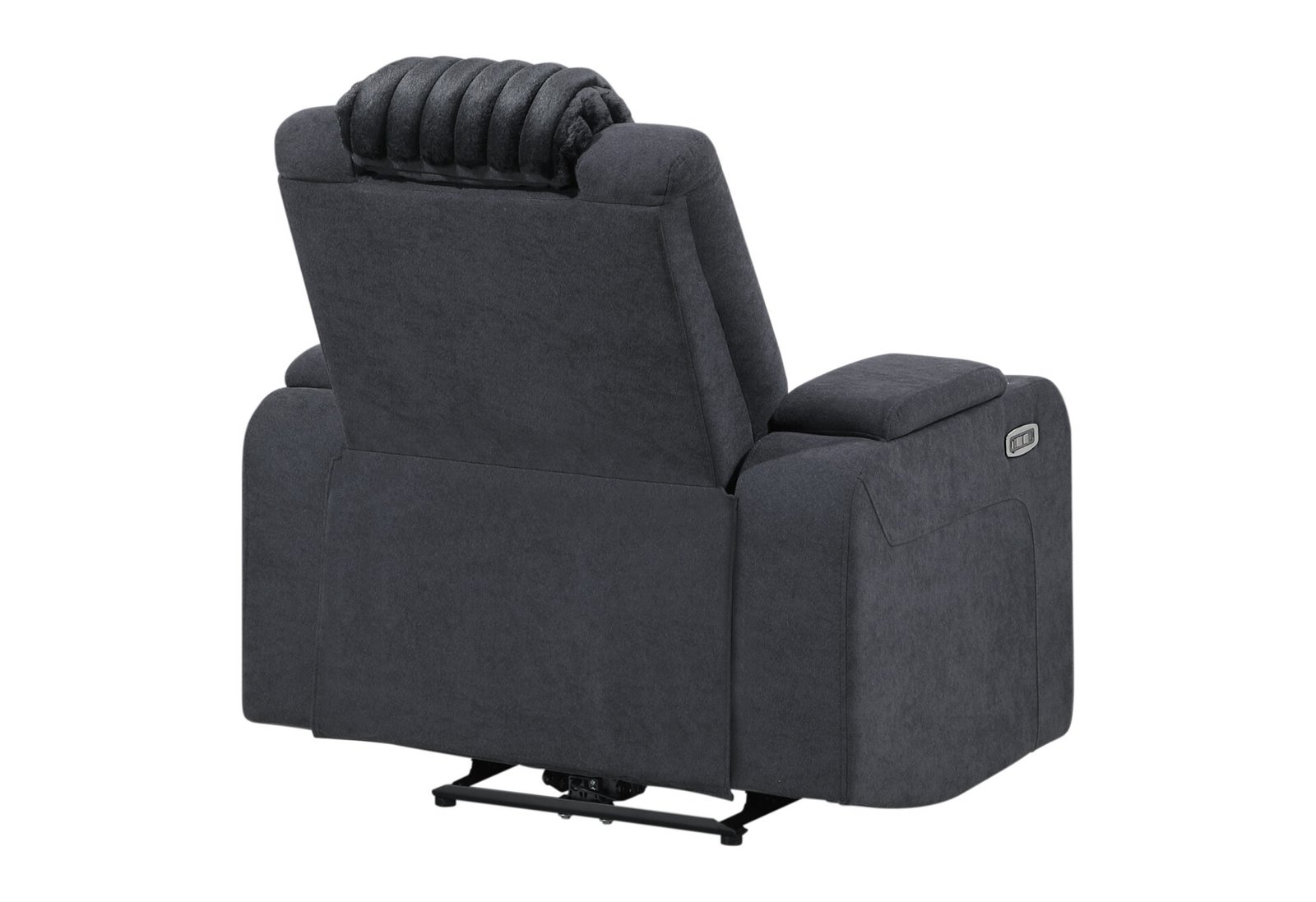 U8000 BLACK POWER RECLINER W/ POWER HEADREST & LED LIGHT