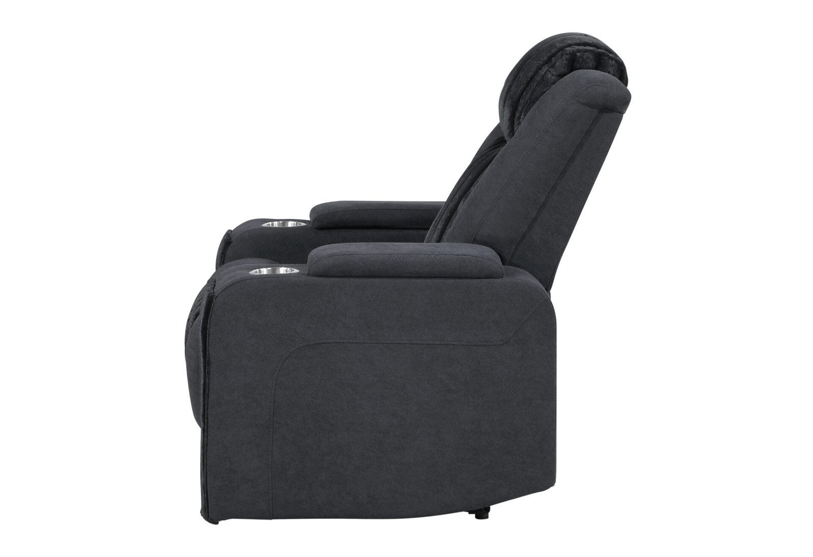 U8000 BLACK POWER RECLINER W/ POWER HEADREST & LED LIGHT